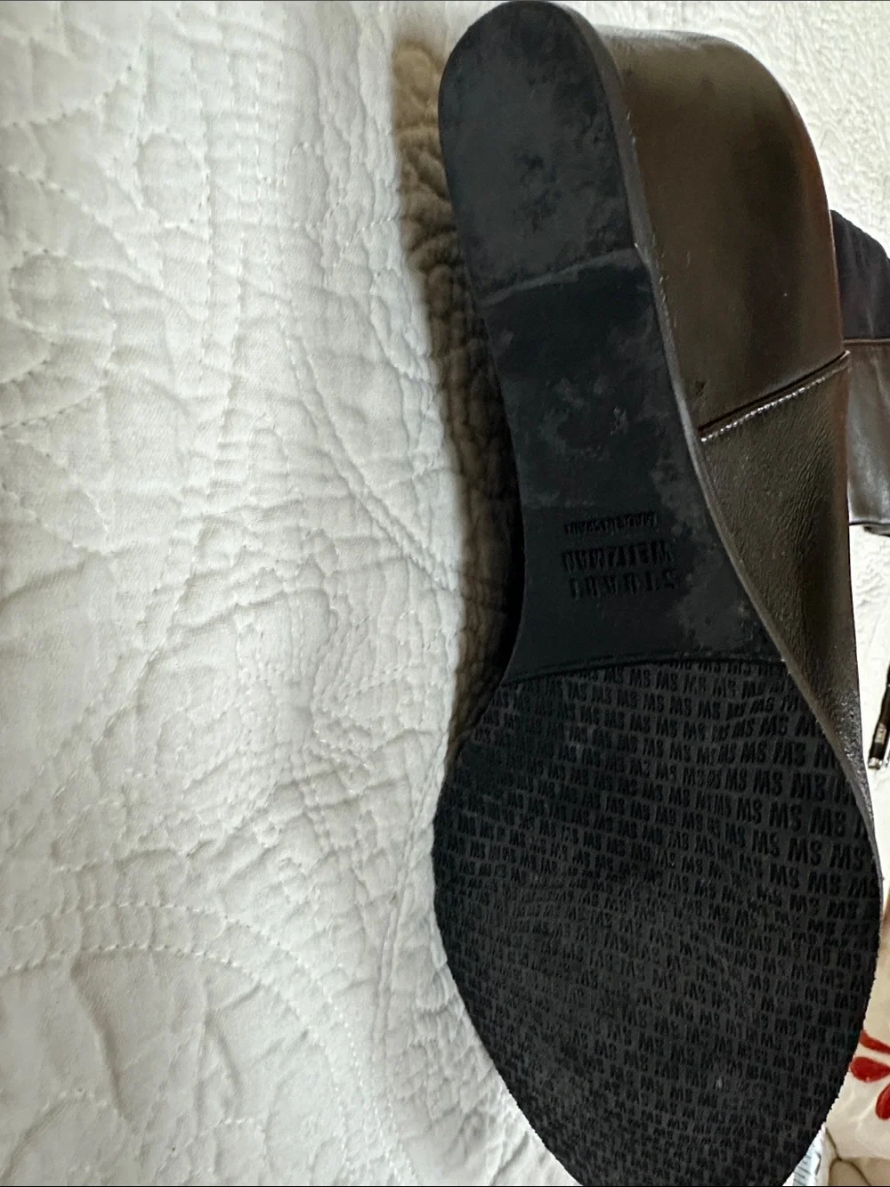 Stuart Weitzman Black Leather Over-the-Knee Wedge Boots